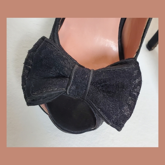 Lace & bow platform heels - Picture 8 of 10